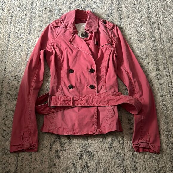 Abercrombie and fitch womens trench coat overcoat size small nwt brand new - Picture 1 of 4
